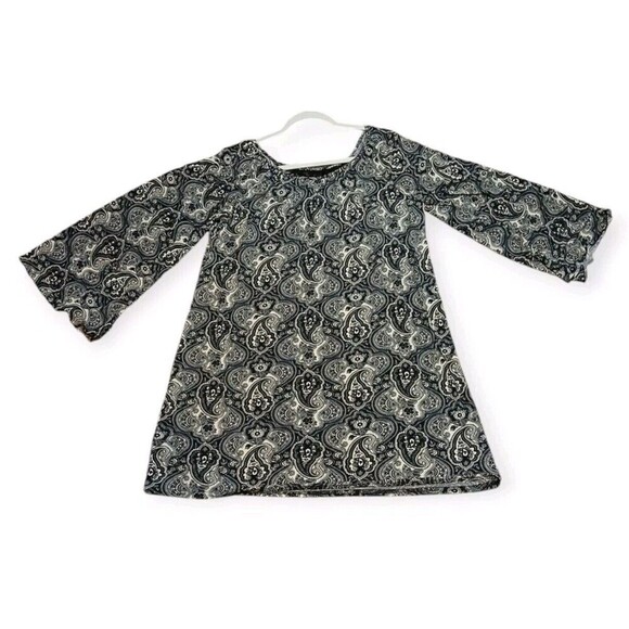 Anthropologie Tops - Uncle Frank Black Paisley Top with Lace Back Anthropologie Women's Size L